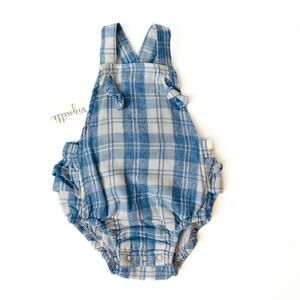 NWT Vignette 3/6M Blue Check Ivy Bubble